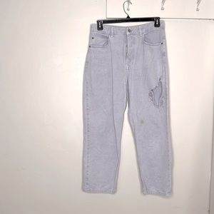 Zara shark bite jeans in lavender
